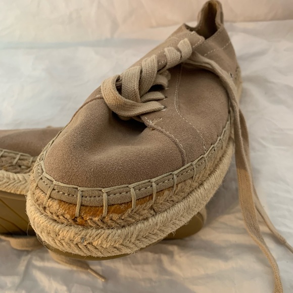 Zara Trafaluc espadrilles lace up flats EU39 suede upper - Picture 9 of 11